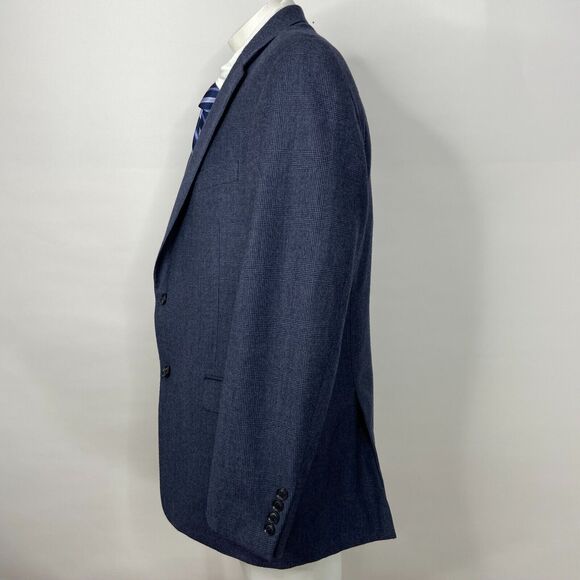 Tommy Hilfiger XL Men's 100% Wool Two Button Blazer Sport Suit Coat Blue - Picture 2 of 15